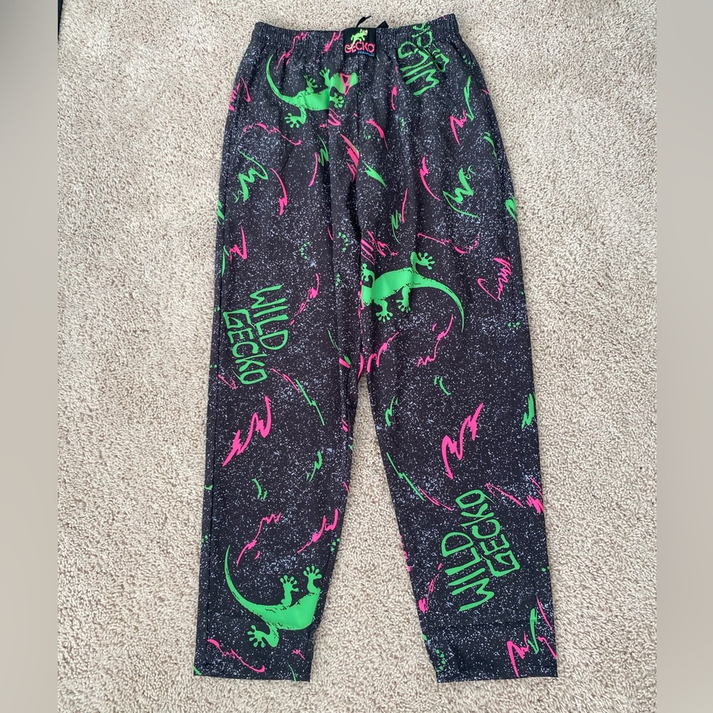 Iconic 1988 Wild Gecko Multiverse Beach Pants - NWOT - Picture 3 of 7